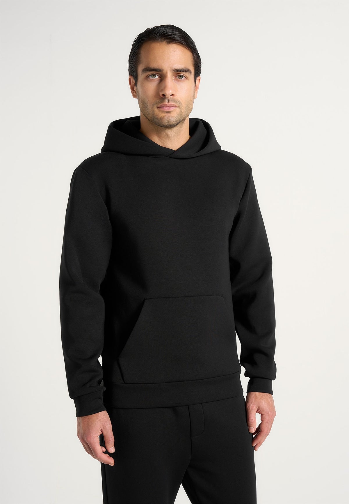 js007-neoprene-minimal-regular-fit-hoodie-black