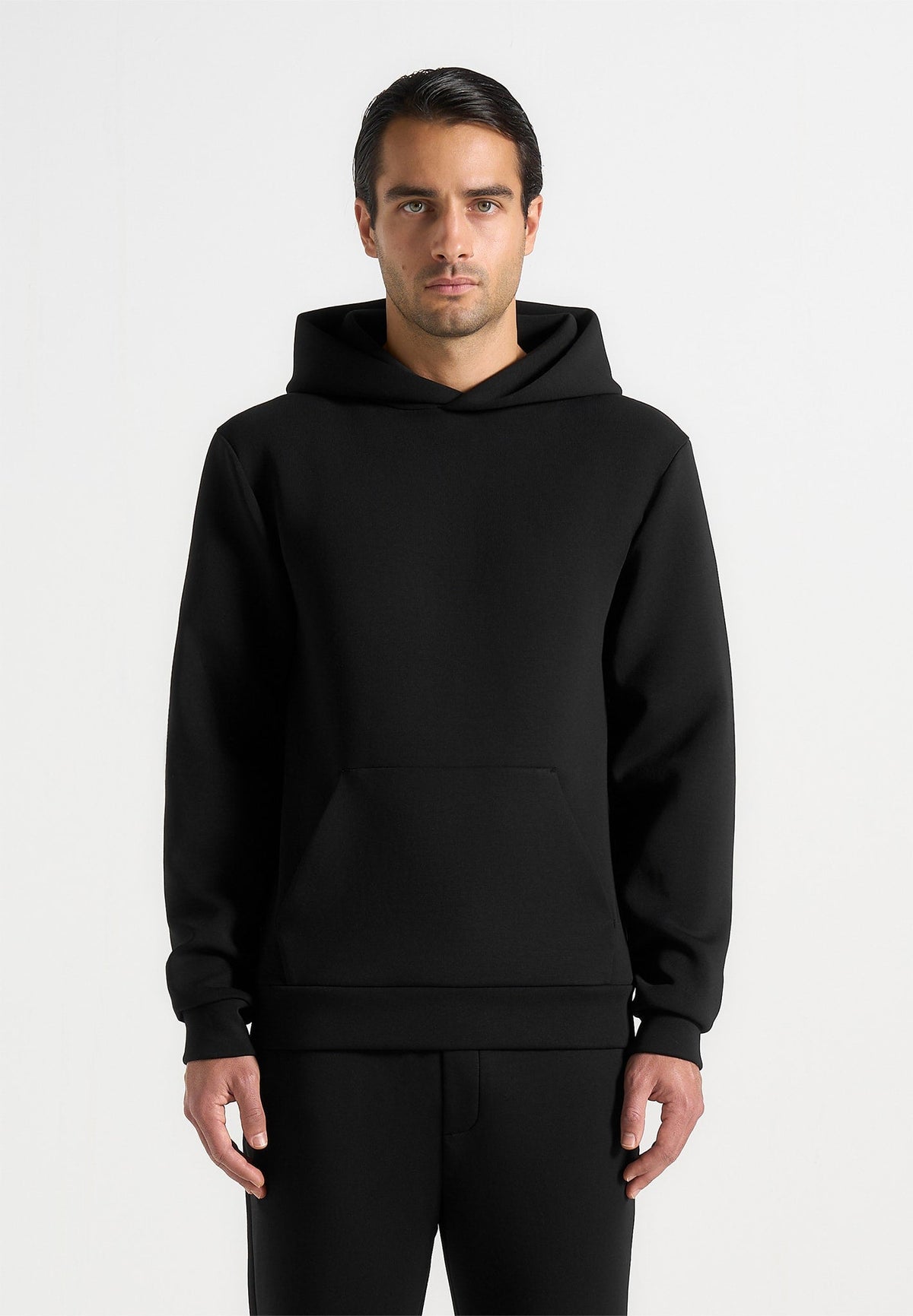 js007-neoprene-minimal-regular-fit-hoodie-black