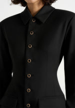 amelie-hourglass-button-up-blazer-dress-black