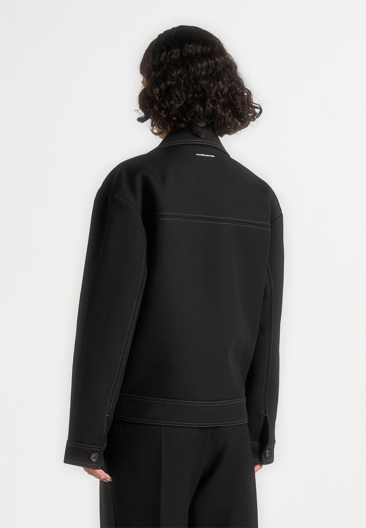 mika-unisex-tailored-double-breasted-jacket-with-contrast-stitch-black