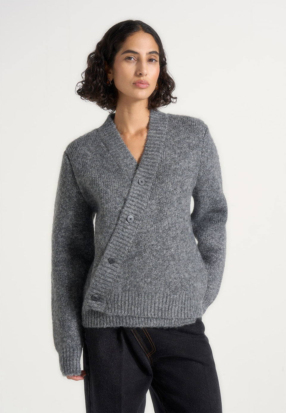 dani-unisex-asymmetric-brushed-knit-cardigan-grey