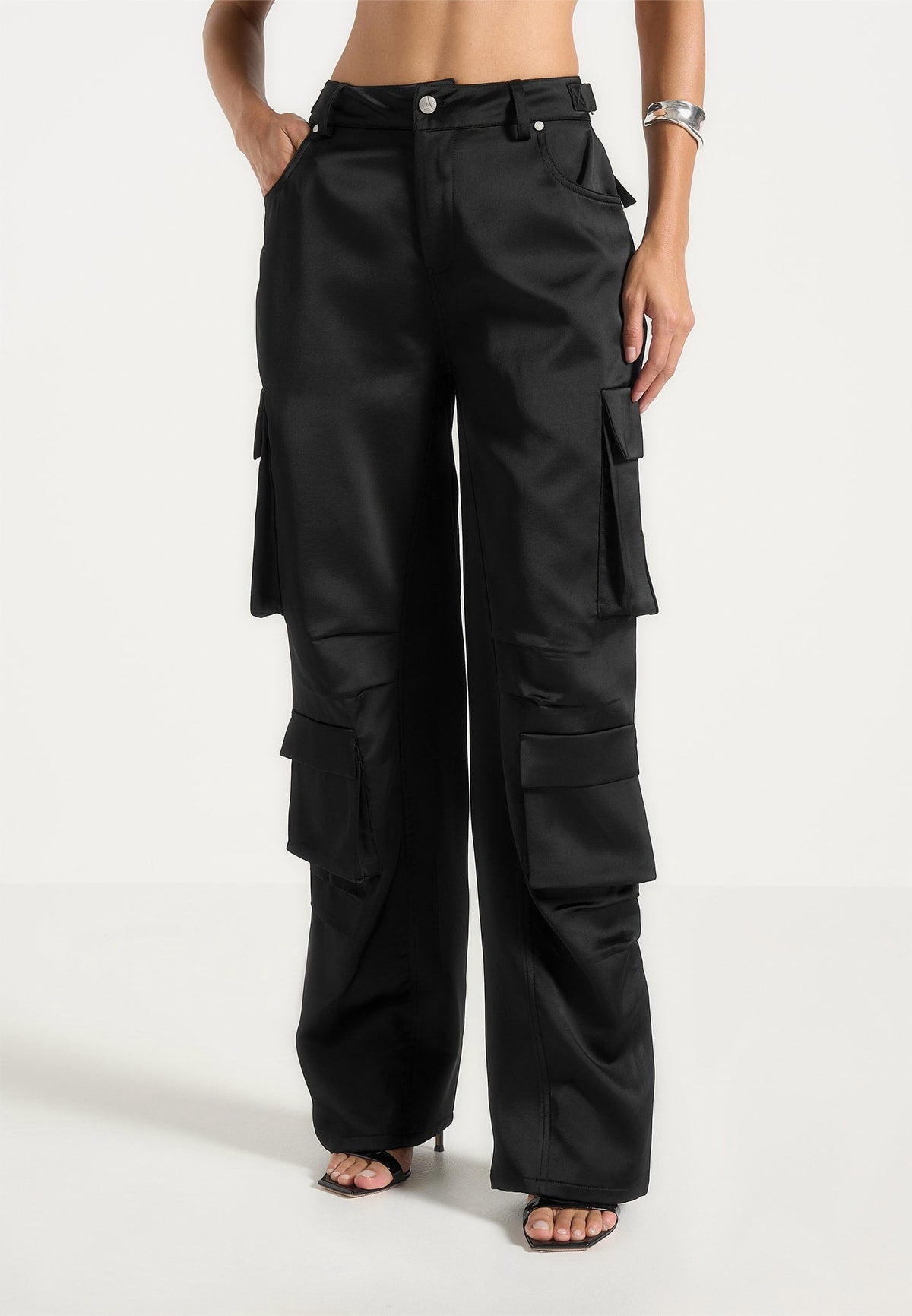 emilie-satin-high-waisted-cargo-pants-black