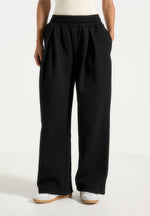 fanny-straight-leg-box-pleat-joggers-black