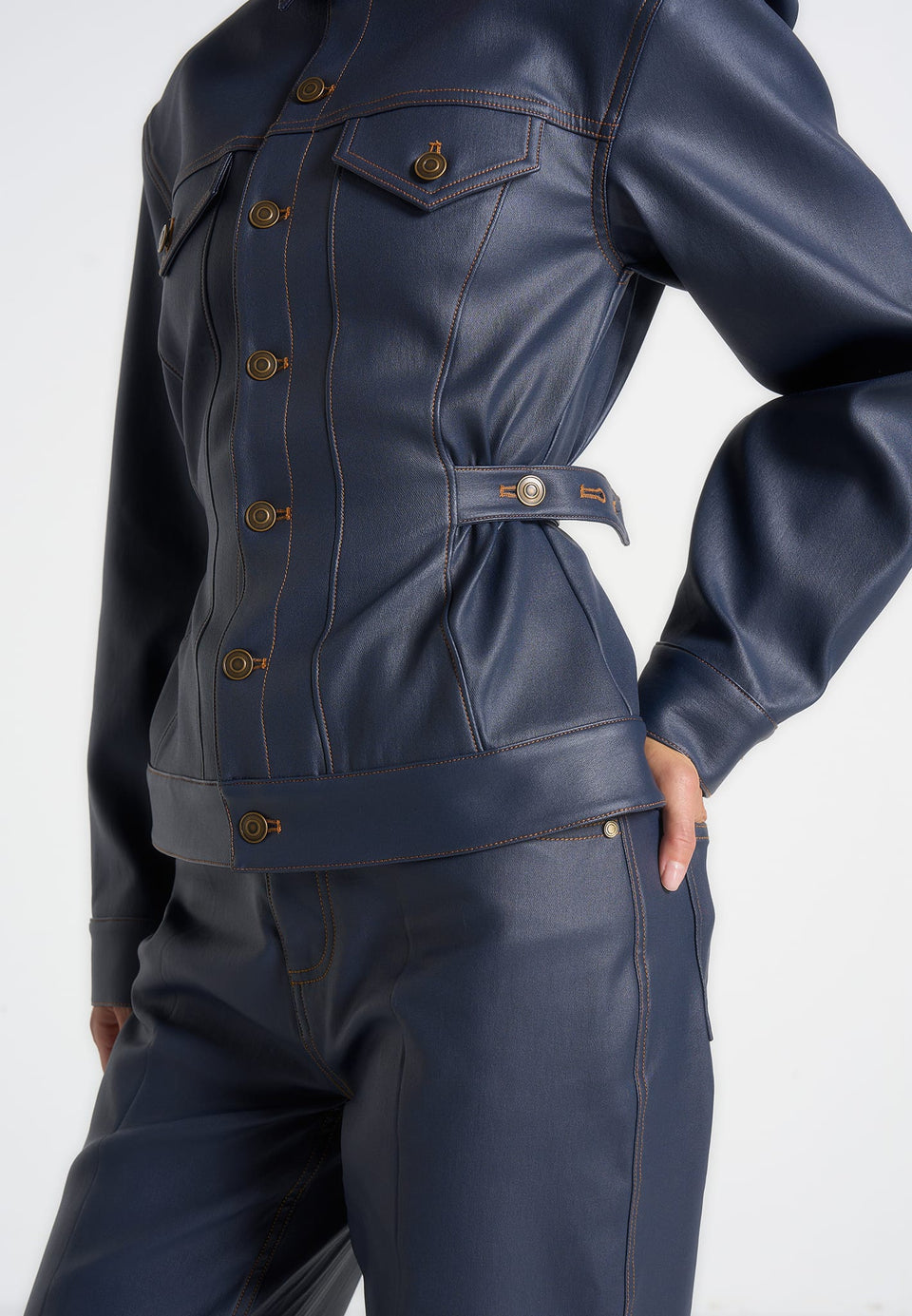 karla-wax-effect-cinch-waist-jacket-indigo