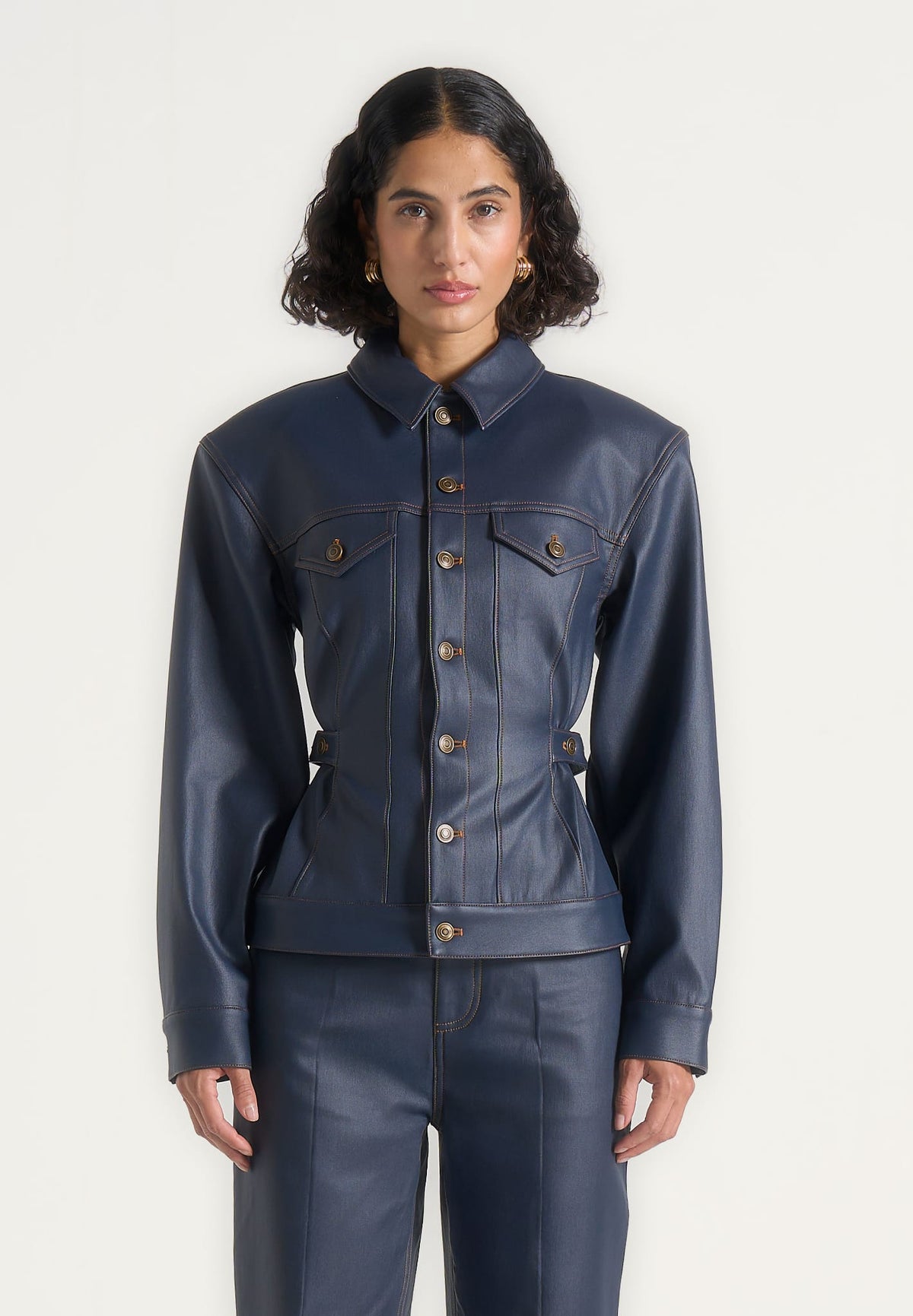 karla-wax-effect-cinch-waist-jacket-indigo