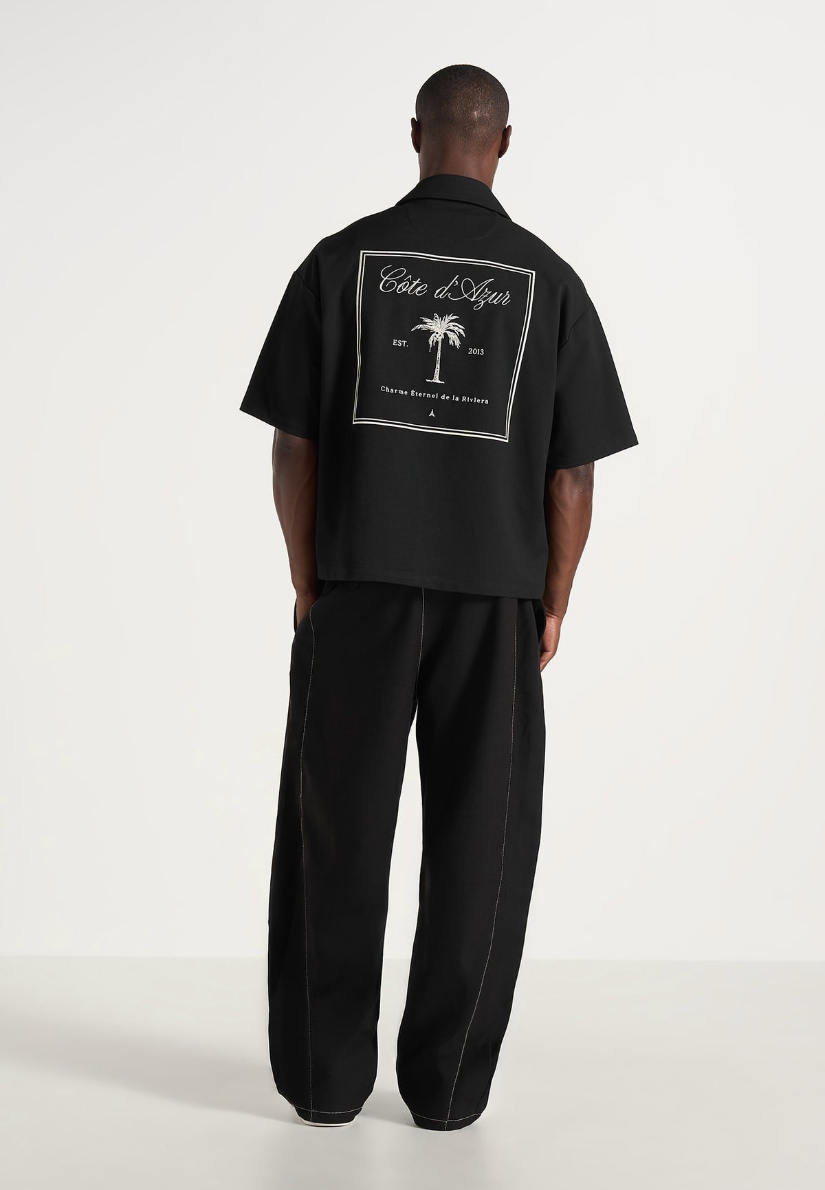 Alexis - Unisex Cote d'Azur Boxy Shirt - Black