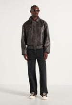 ezra-unisex-vintage-leather-belted-bomber-jacket-brown