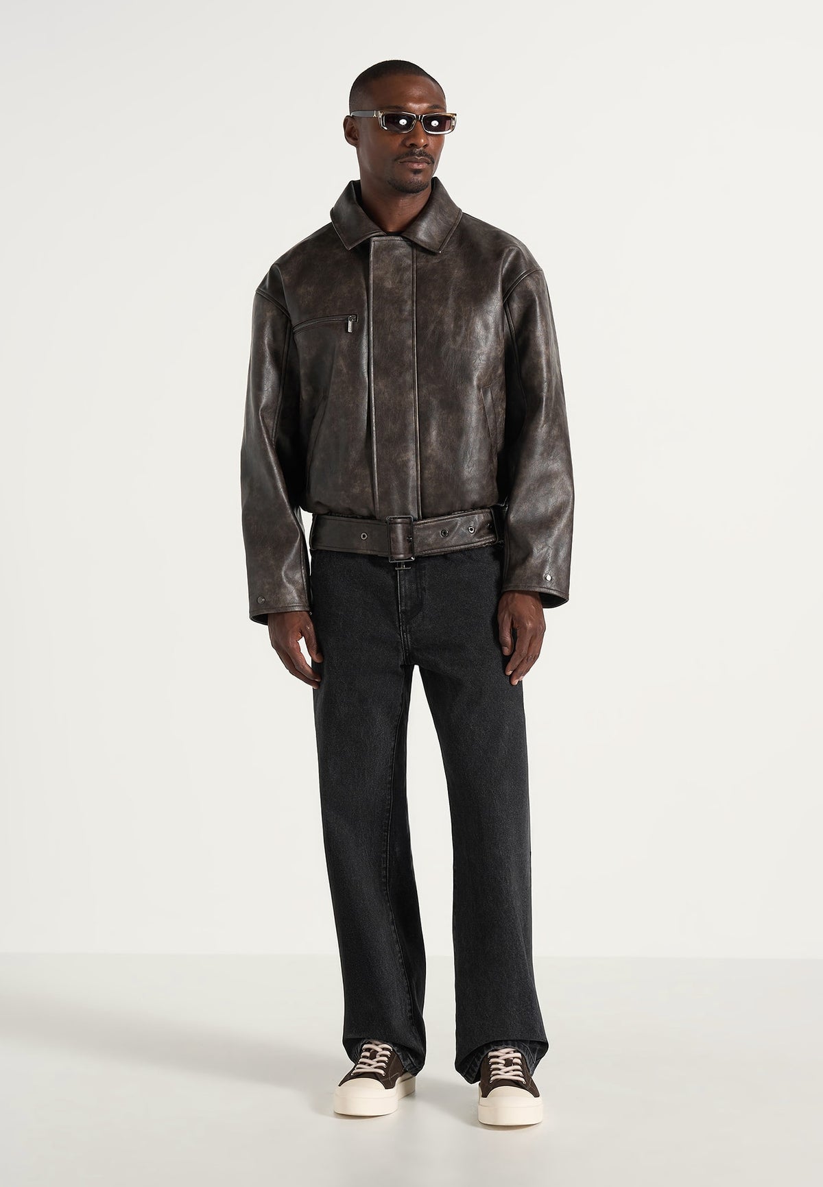 ezra-unisex-vintage-leather-belted-bomber-jacket-brown