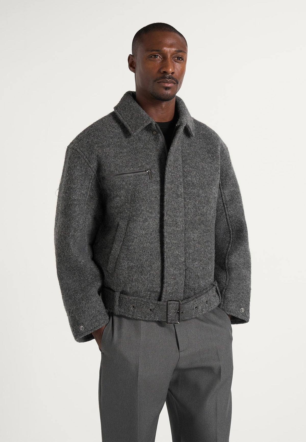 ezra-unisex-wool-belted-bomber-jacket-grey