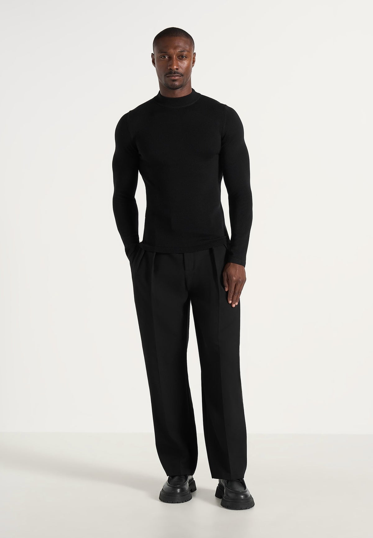 kw003-fitted-mock-neck-wool-blend-jumper-black