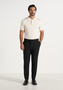 Hubert - Slim Fit Tailored Wool-Blend Pants - Black
