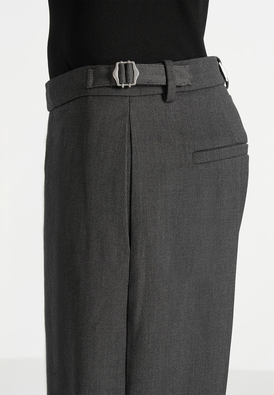 Boris - Tailored Wool-Blend Button Cuff Pants - Grey