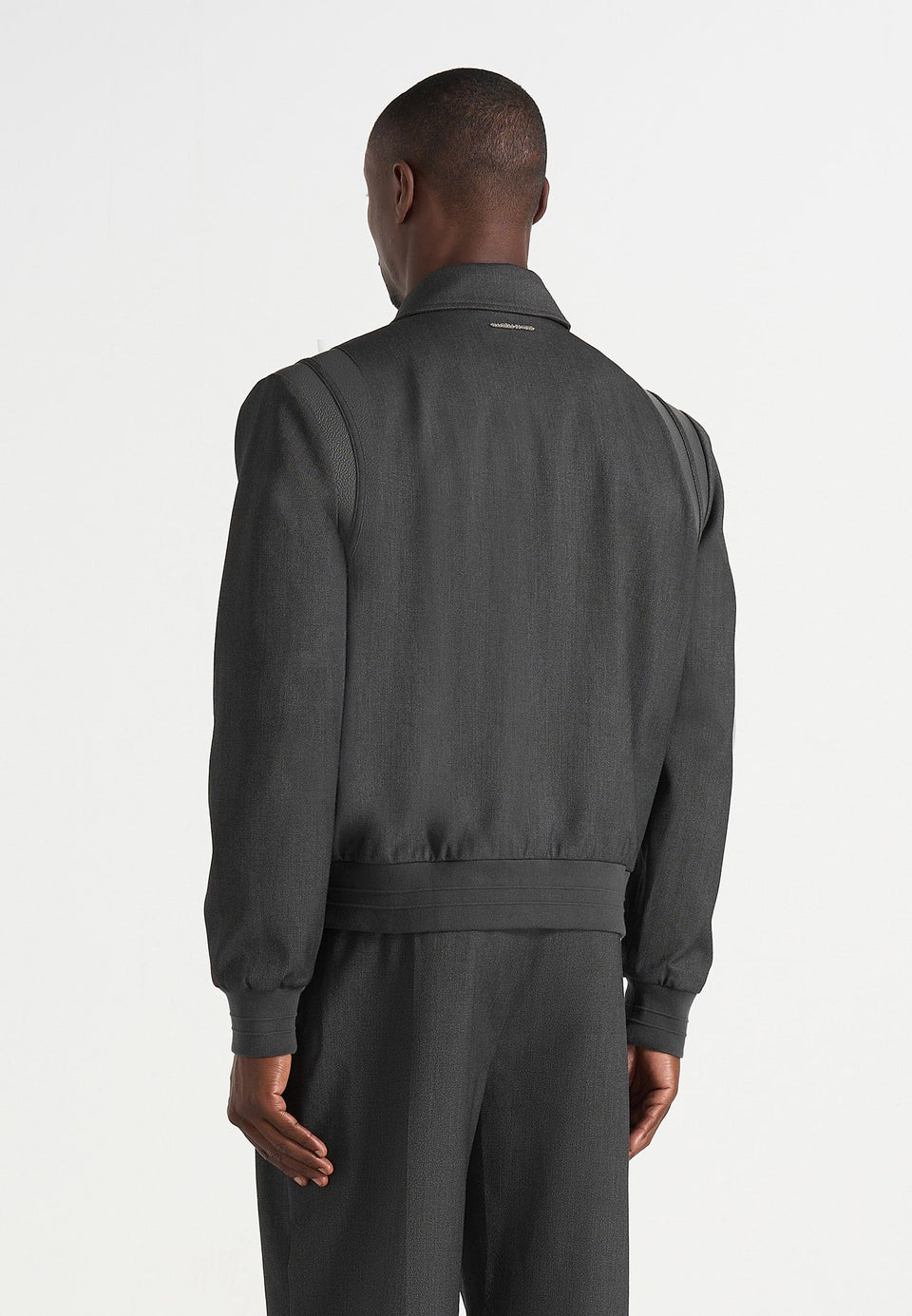 Denis - Tailored Wool-Blend Letterman Jacket - Grey