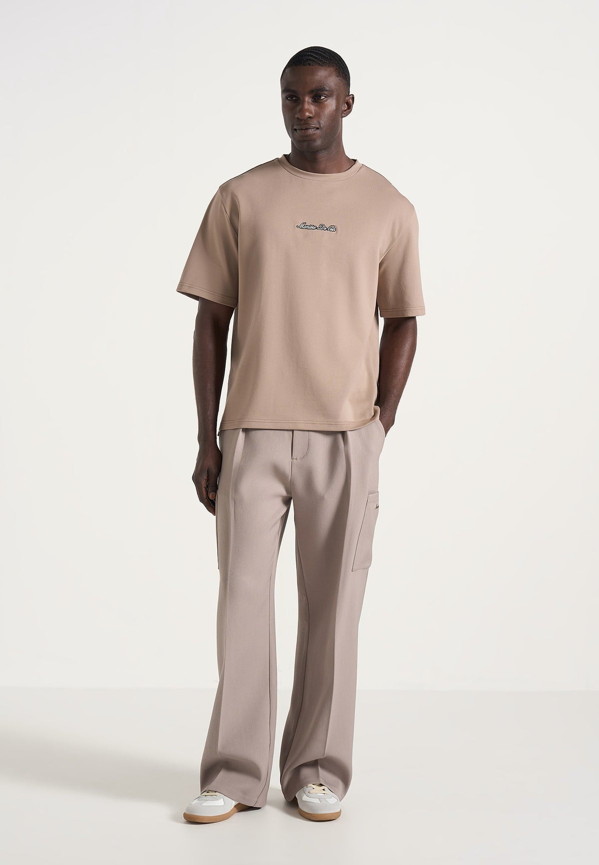 TS001 - Unisex Signature Relaxed Fit Cotton T-Shirt - Taupe