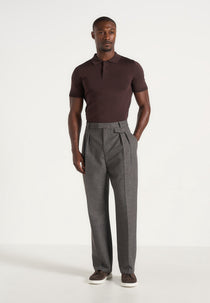 Pierre - Twin Pleat Dress Pants - Dark Grey