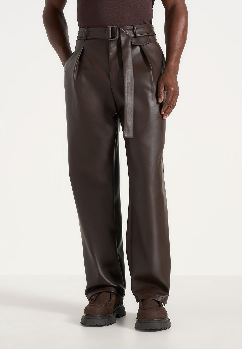 serge-relaxed-fit-leather-pleated-trousers-brown