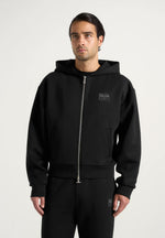 ray-unisex-neoprene-cropped-zip-hoodie-black