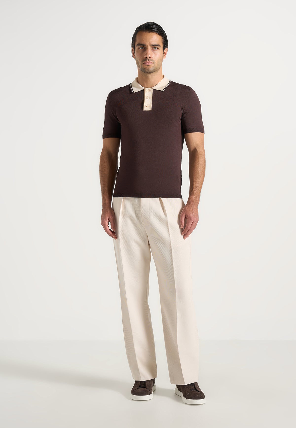 roux-contrast-detail-luxe-knit-polo-shirt-brown