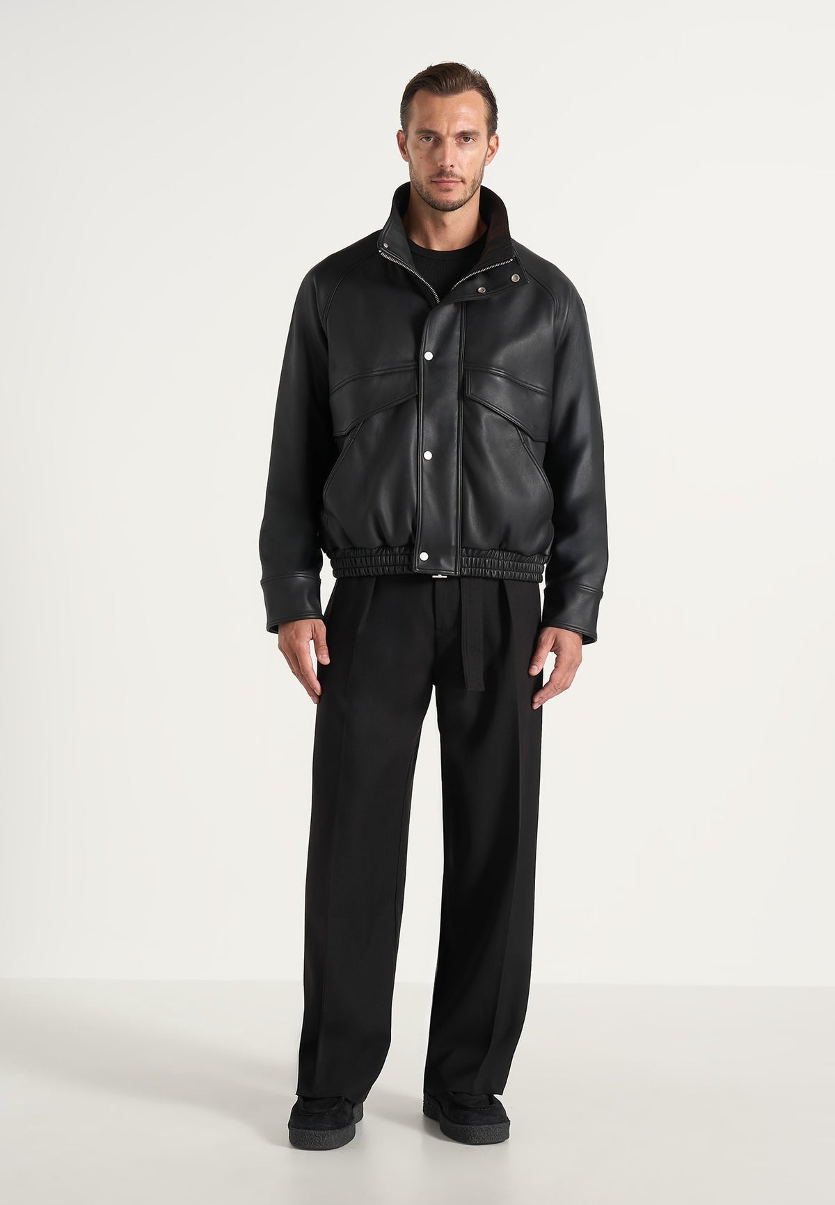 romain-unisex-funnel-neck-leather-relaxed-bomber-jacket