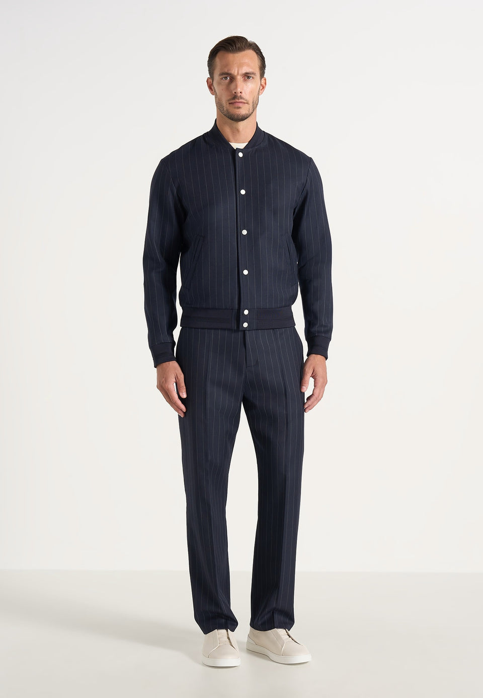 savin-pinstripe-bomber-jacket-navynew