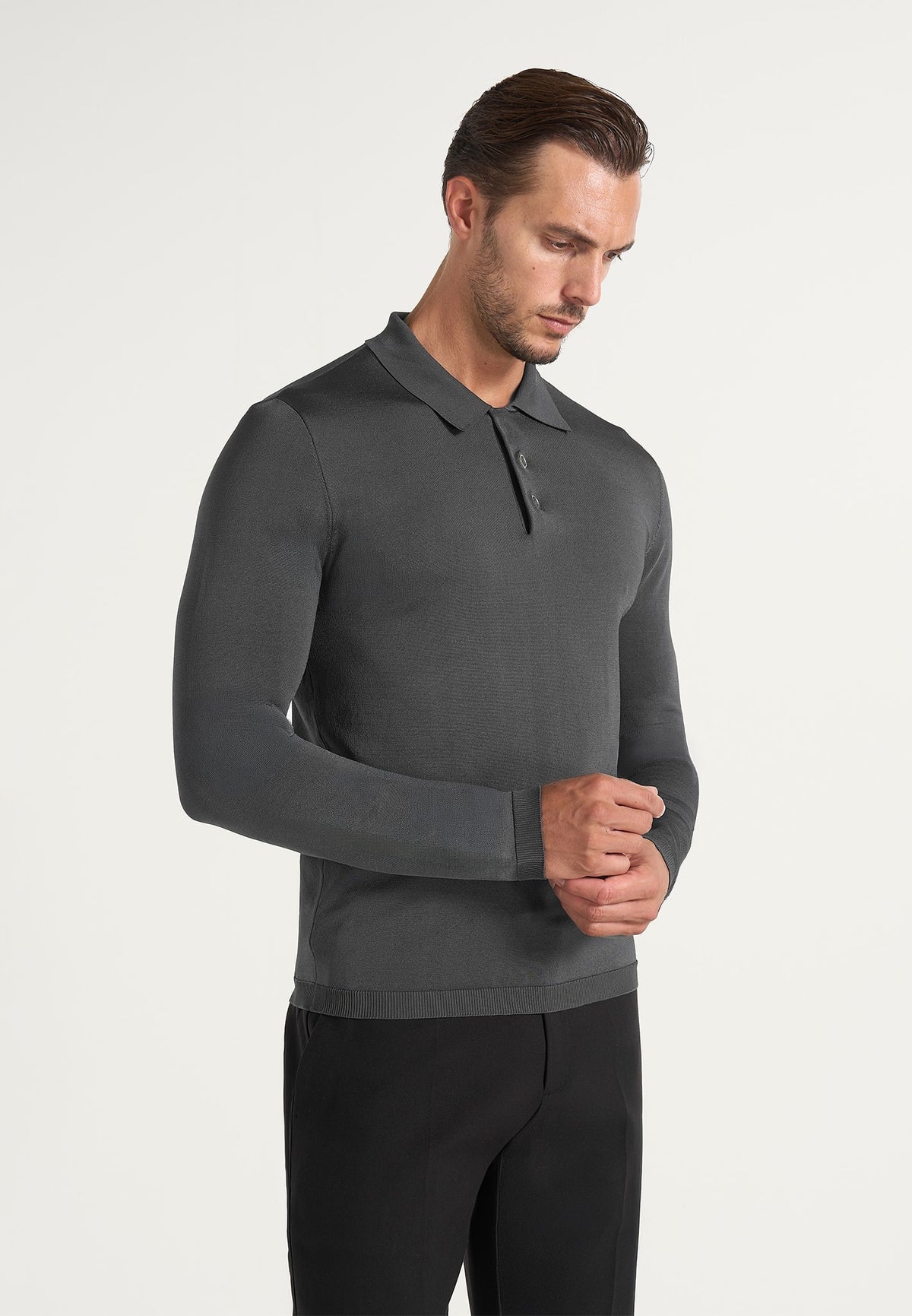 lucien-core-knitted-sheen-long-sleeve-polo-top