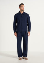 Valentin - Classic Tailored Long Sleeve Shirt - Navy
