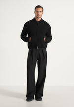 darel-speckled-knit-bomber-jacket-black