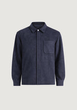 Andy - Unisex Suede Long Sleeve Shirt - Navy