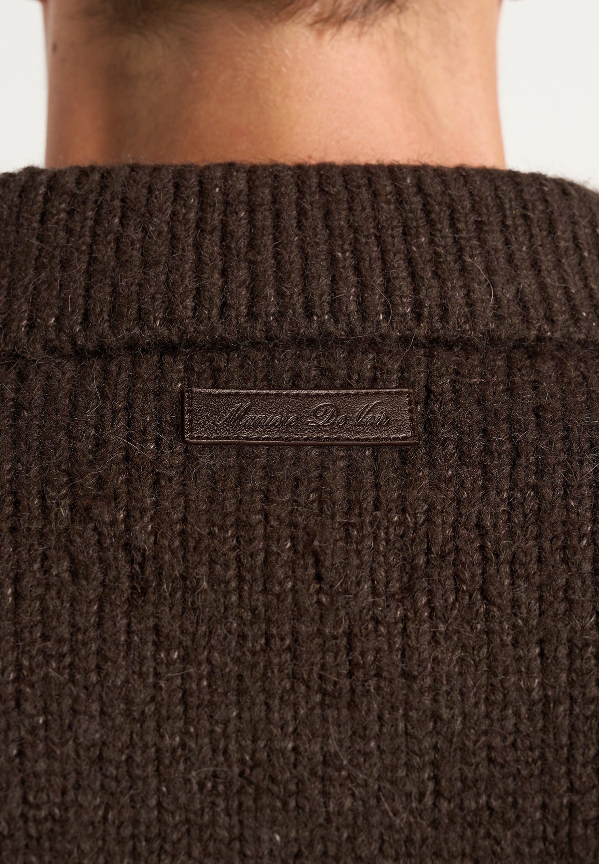 Finn - Brushed Wool-Blend Polo Knit Sweater - Brown
