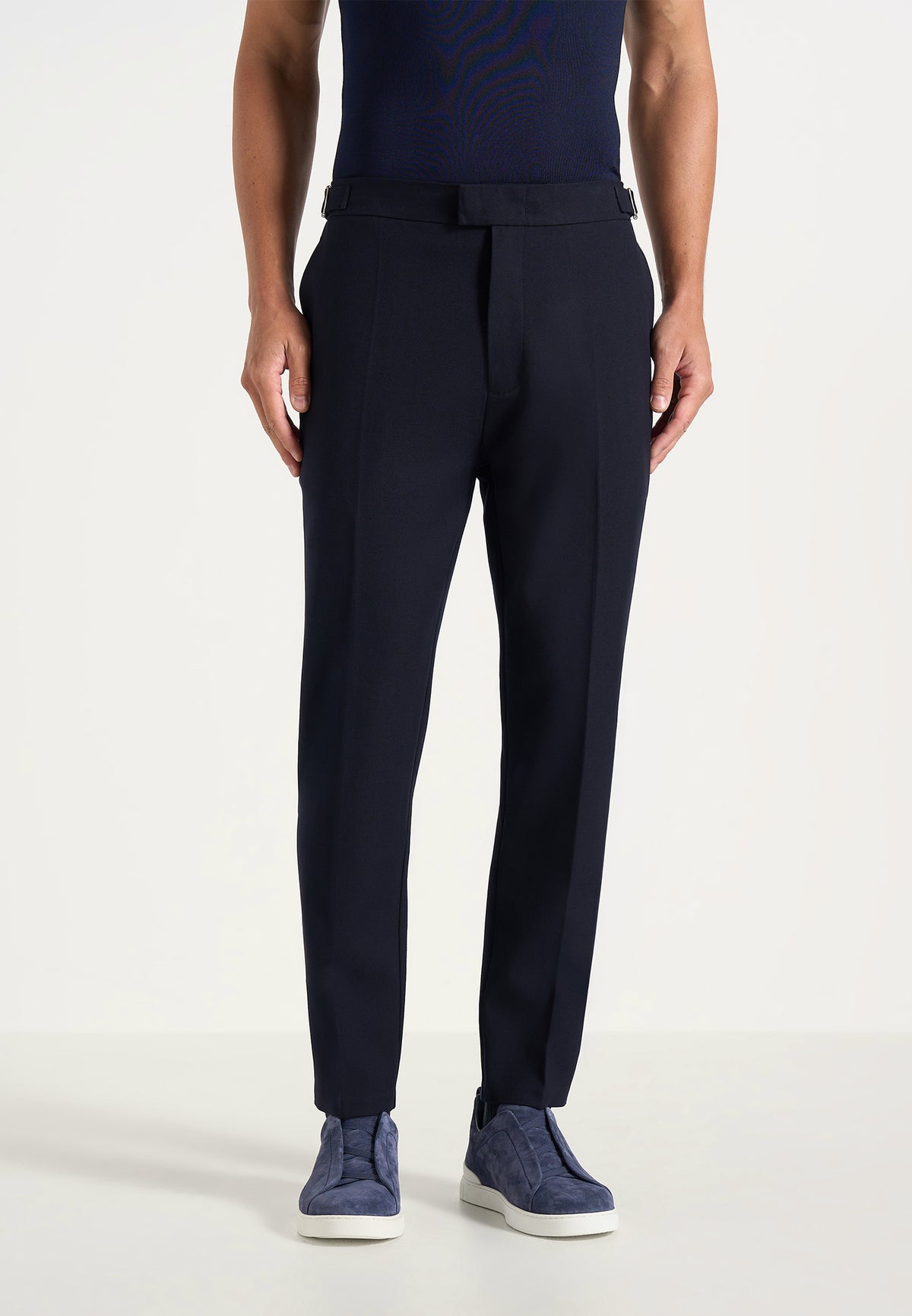 Hubert - Slim Fit Wool-Blend Dress Pants - Dark Navy