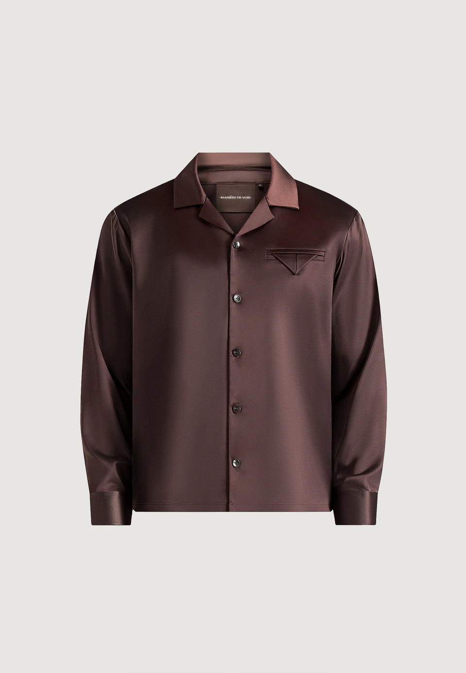 Constant - Satin Overshirt - Brown