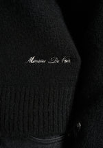 KW001 - Brushed Wool-Blend Knit Signature Sweater - Black