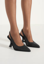 Sling Back Eiffel Heel - Black