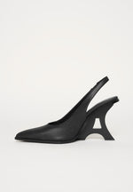 Sling Back Eiffel Heel - Black