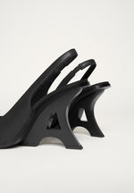 Sling Back Eiffel Heel - Black