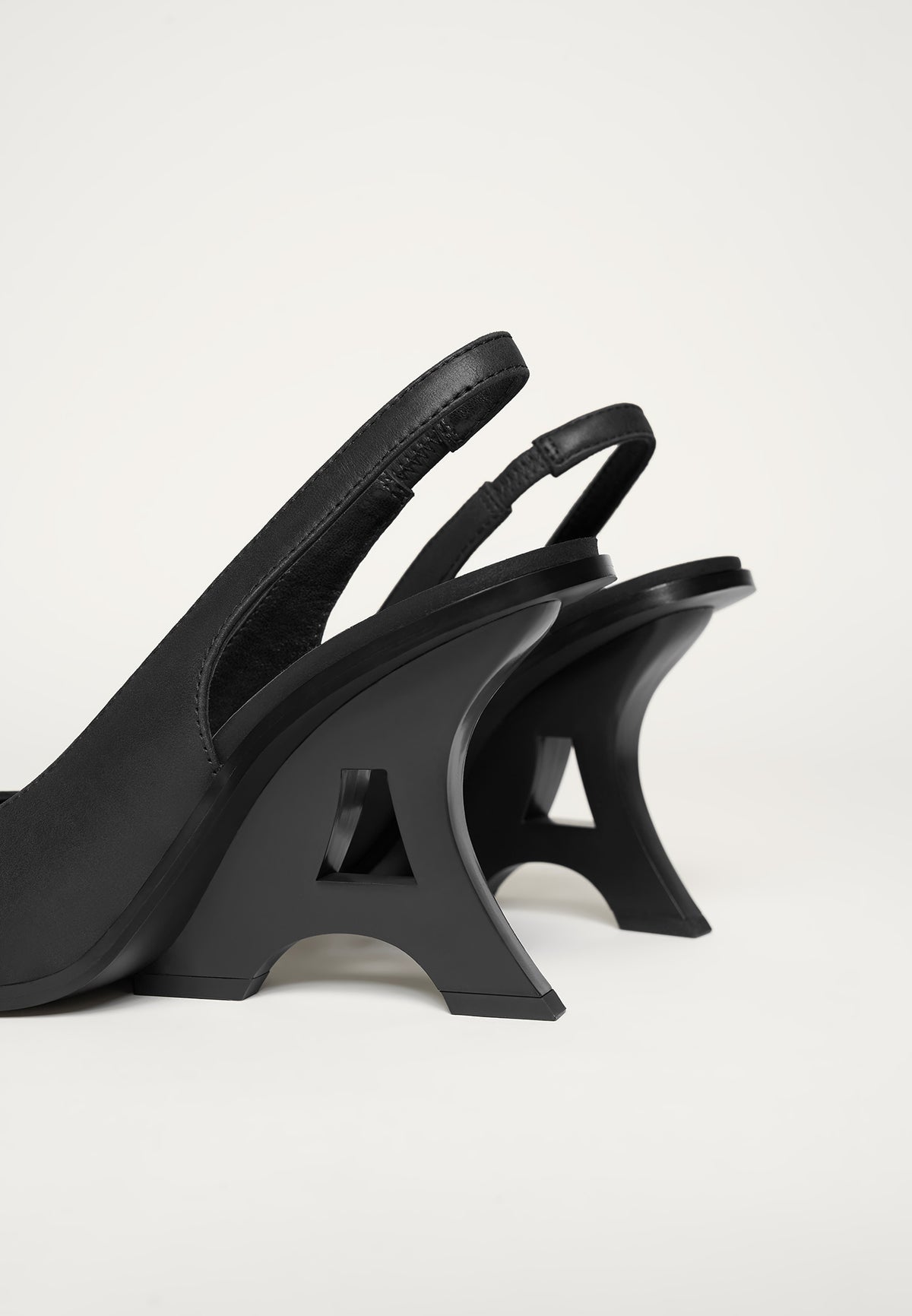 Sling Back Eiffel Heel - Black