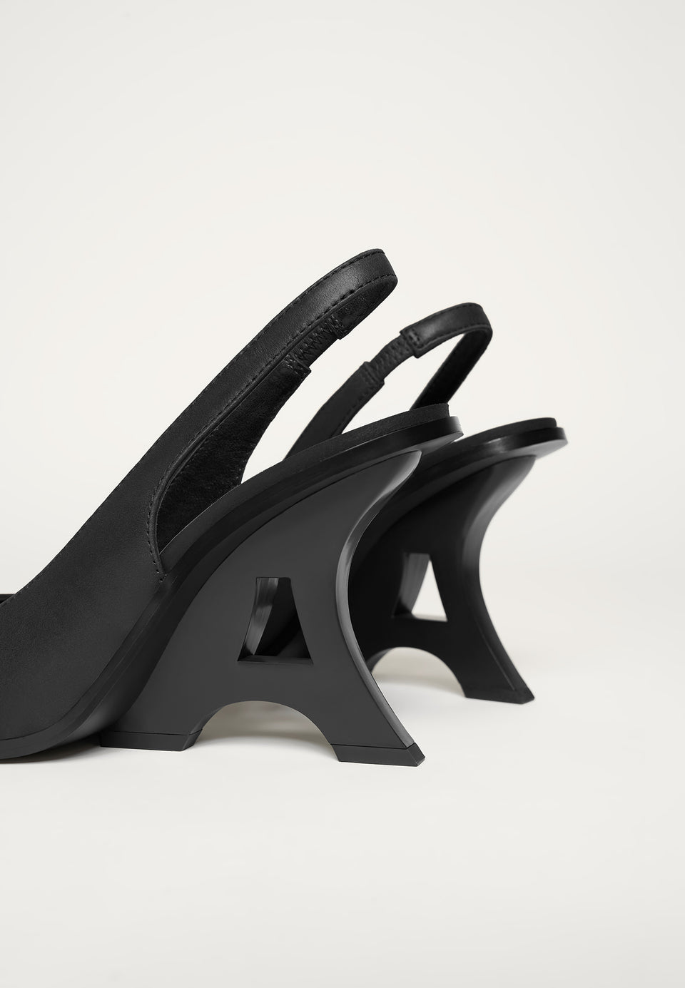 Sling Back Eiffel Heel - Black