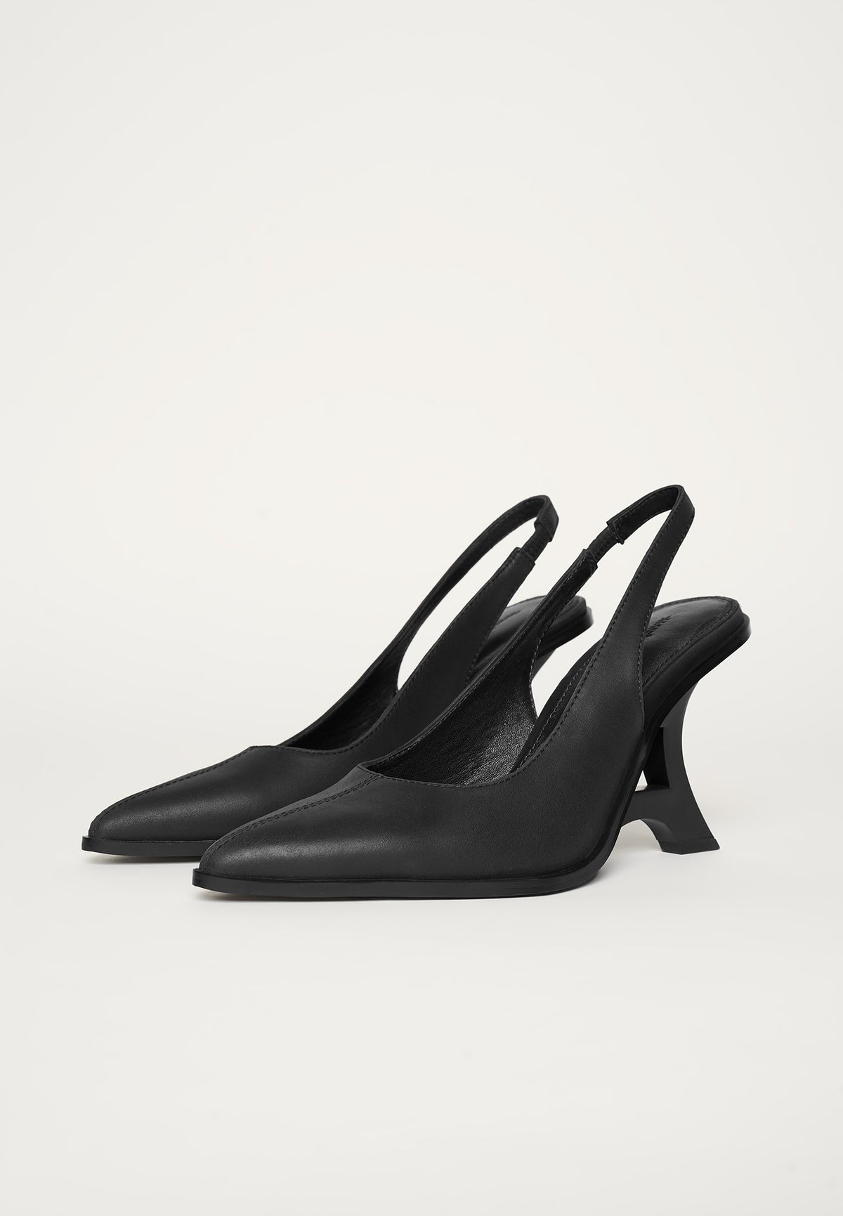 Sling Back Eiffel Heel - Black