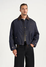 Cameron - Unisex Oversized Denim Bomber Jacket - Indigo