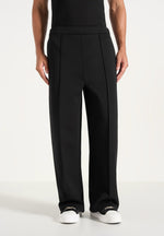 Jerome - Wide Leg Neoprene Pants - Black