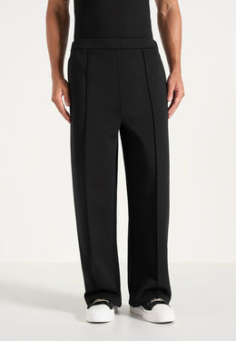 Jerome - Wide Leg Neoprene Pants - Black