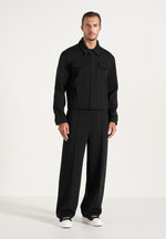 Kairo - Neoprene Trucker Jacket - Black
