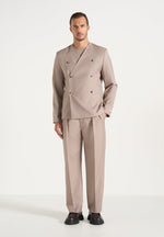 Timeo - Tailored Kimono Blazer - Taupe