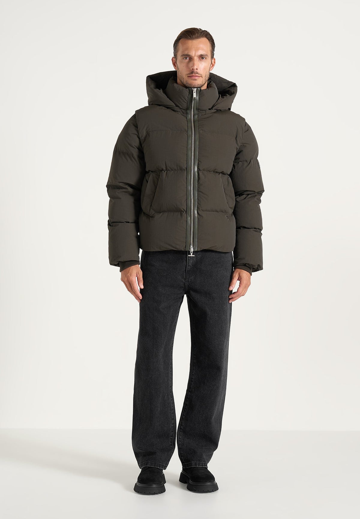 Eric - 2-in-1 Puffer/Gilet Jacket - Olive