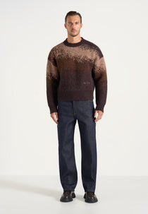 Yani - Ombré Wool-Blend Crewneck Sweater - Brown