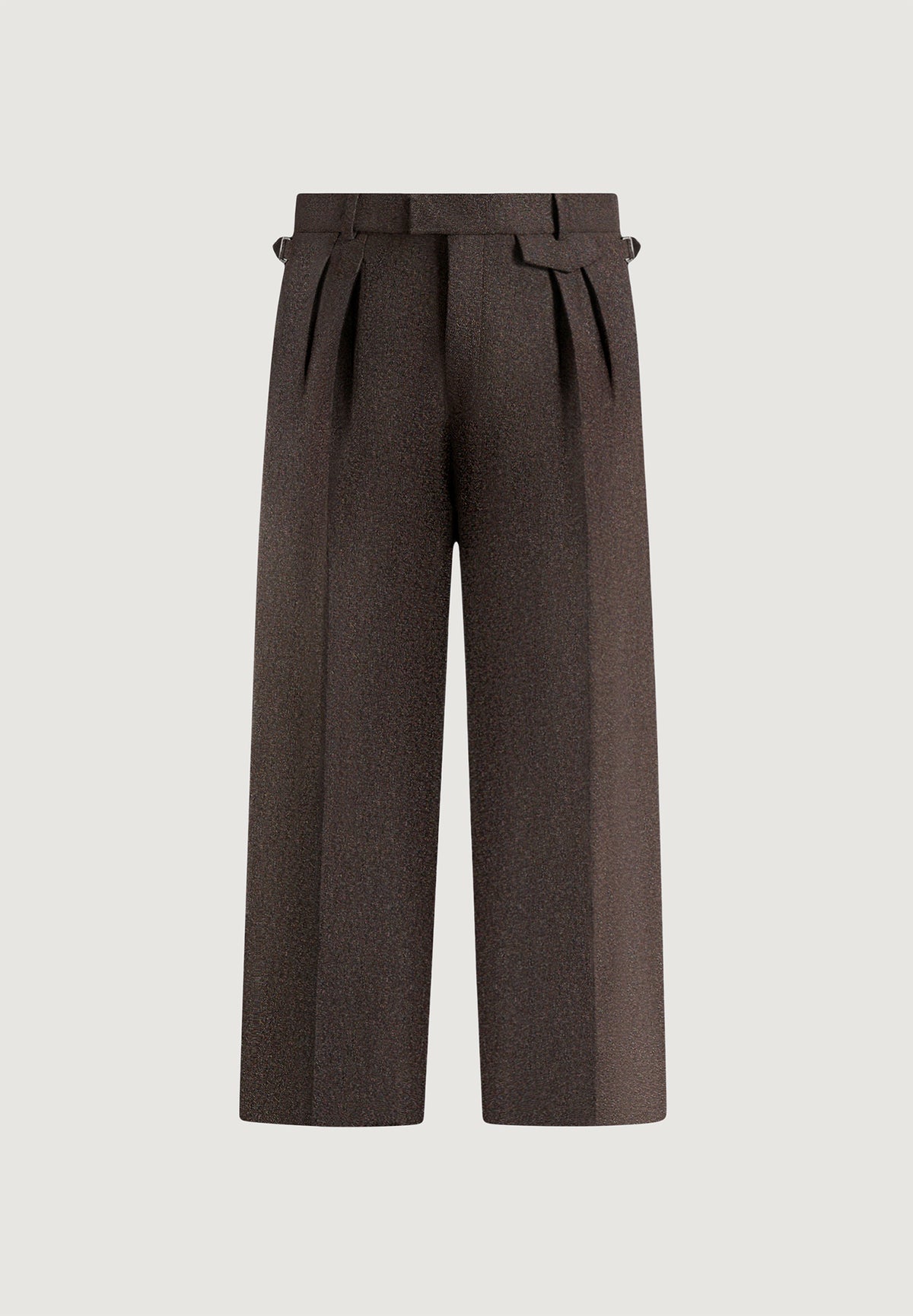 pierre-twin-pleat-melange-tailored-trousers-brown