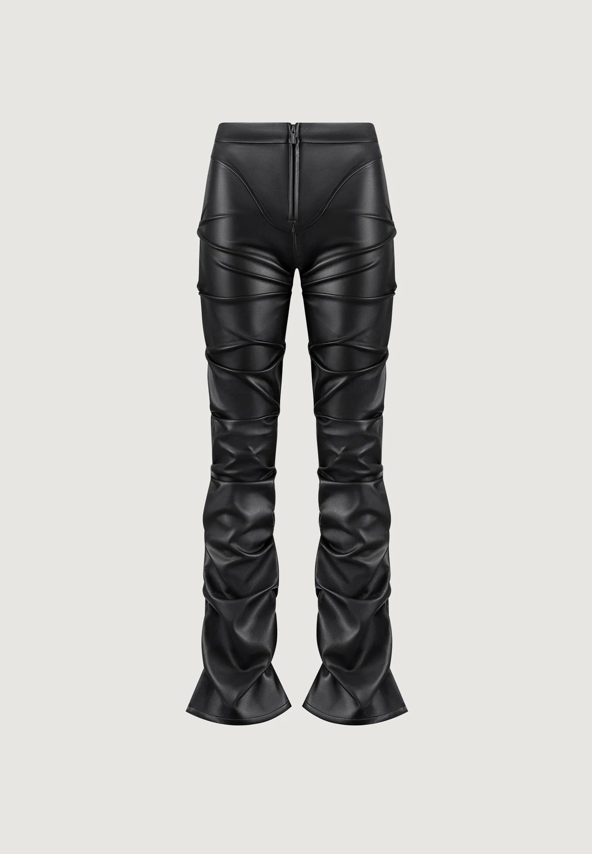 caroline-tacked-leather-fit-and-flare-trousers-black