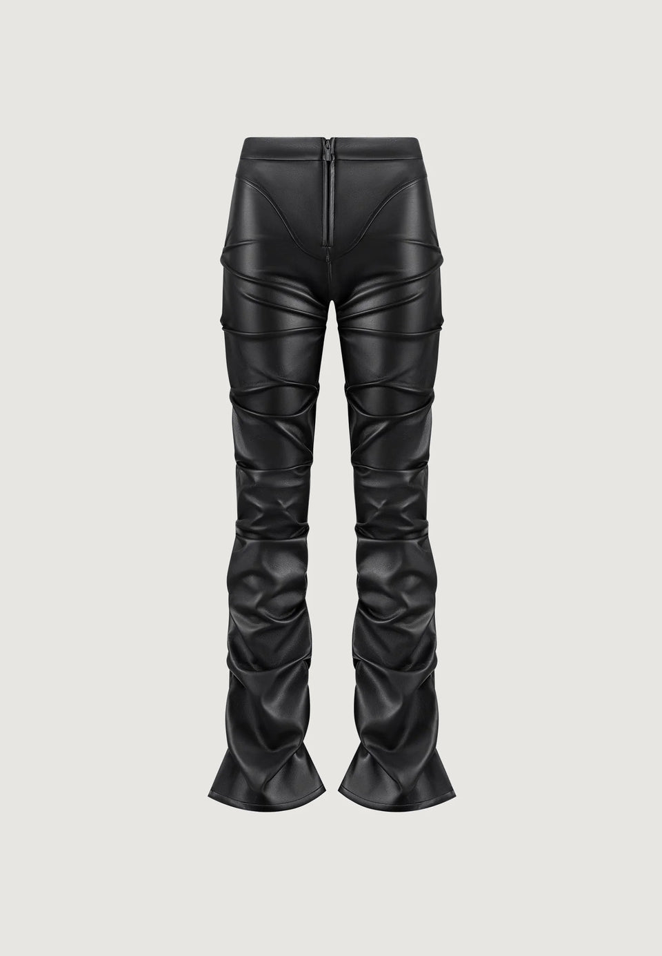 caroline-tacked-leather-fit-and-flare-trousers-black