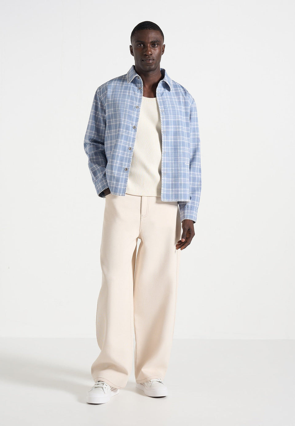 blake-unisex-whipstitch-check-shirt-blue