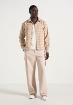 blake-unisex-whipstitch-check-shirt-beige